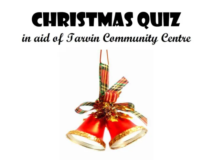 Christmas Quiz Poster For TCC