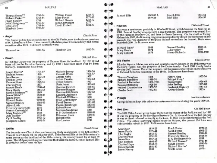 Malpas Public Houses