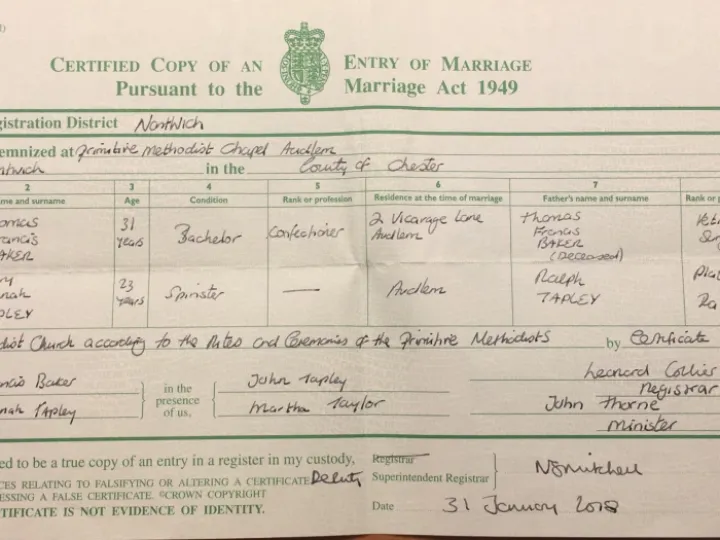 Marriage Certificate