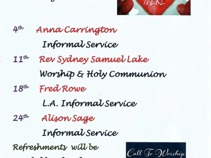 Sunday Services February 2024