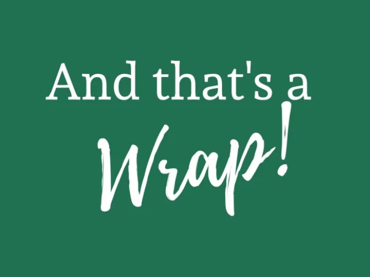 Thats a wrap &ndash; Lllovely