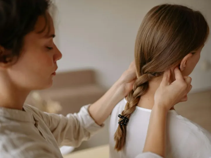A Woman Doing a Neck Massage