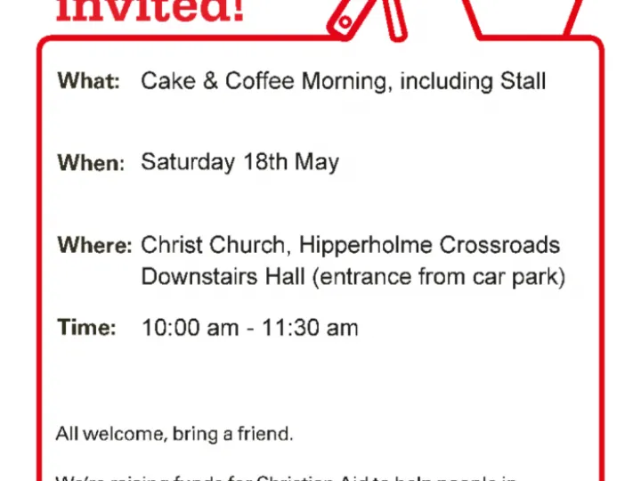 Christian Aid Coffee Morning – May 2024