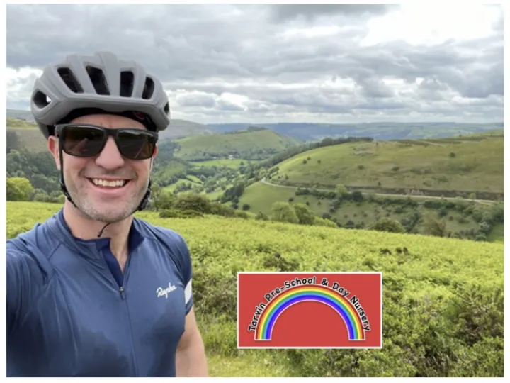 Stuart Radcliffe bike ride to support Tarvin Pre-school 2024