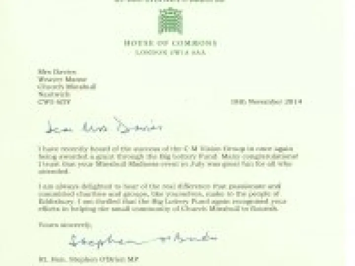 House of Commons letter