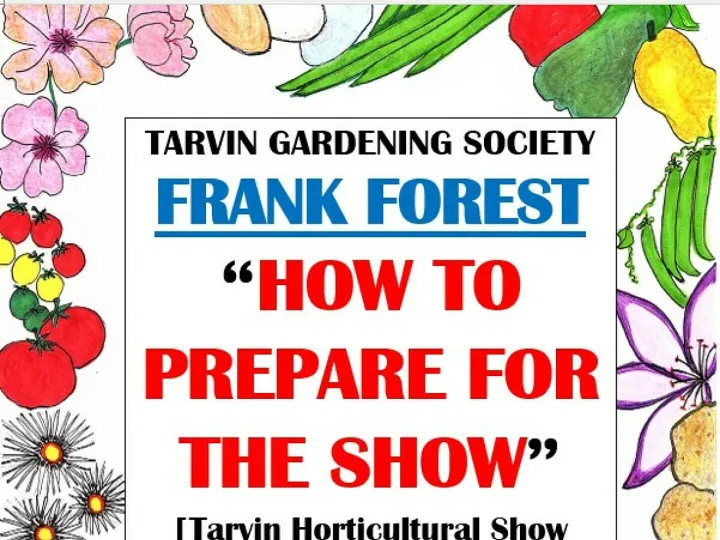 Preparing for TGS Show