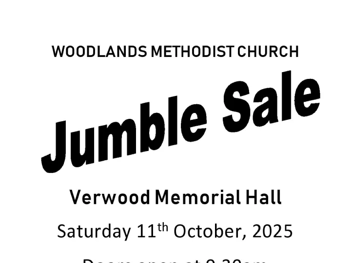 Woodlands Jumble Sale October 2025