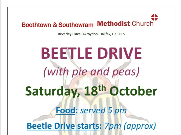 Beetle Drive & Supper Oct 25