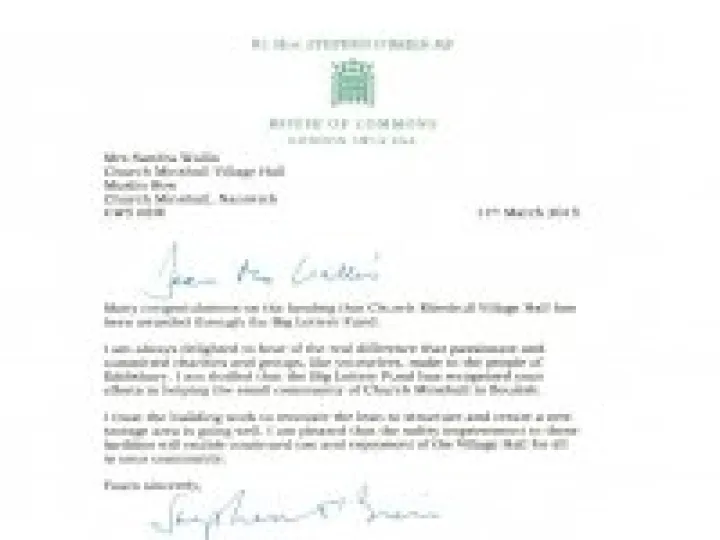 S O'Brien MP letter