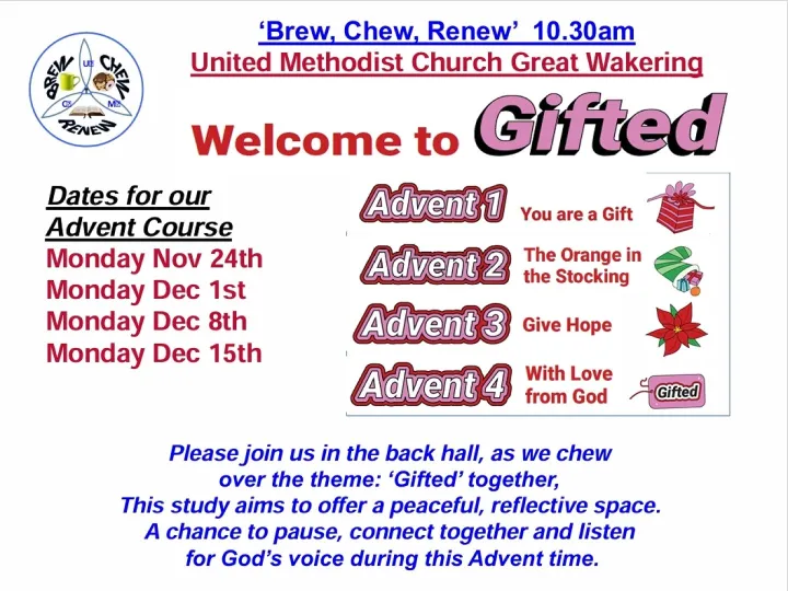Advent Course At Umc – Brew Chew Renew Starting 24