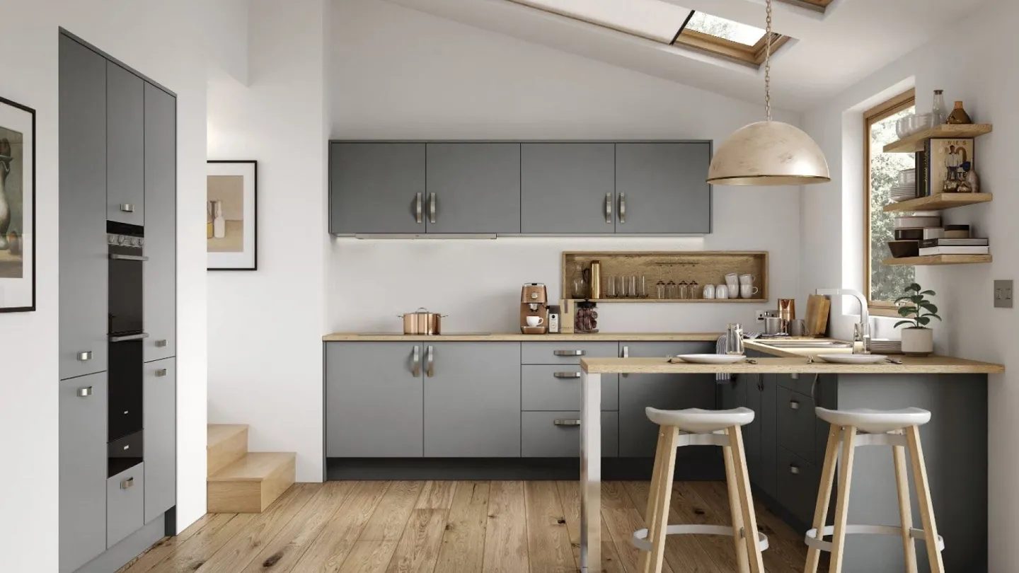 Alku Modern Matt Grey U-Shaped